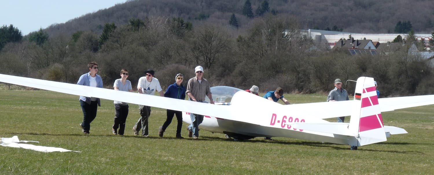 Segelflugzeug fliegen